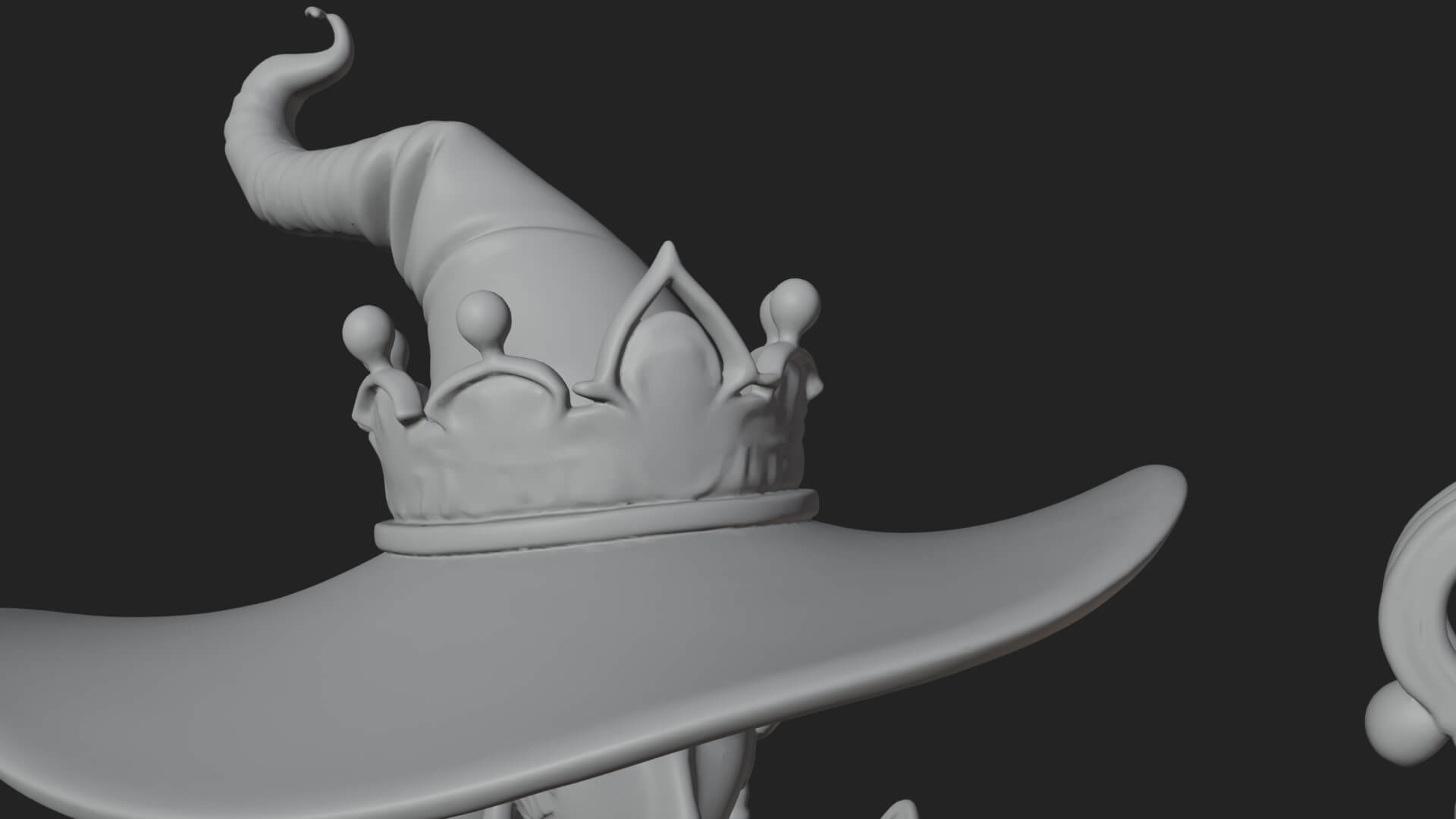 Witch Hat Sorcerer Statue Design 8 3D Print Model 3D Model