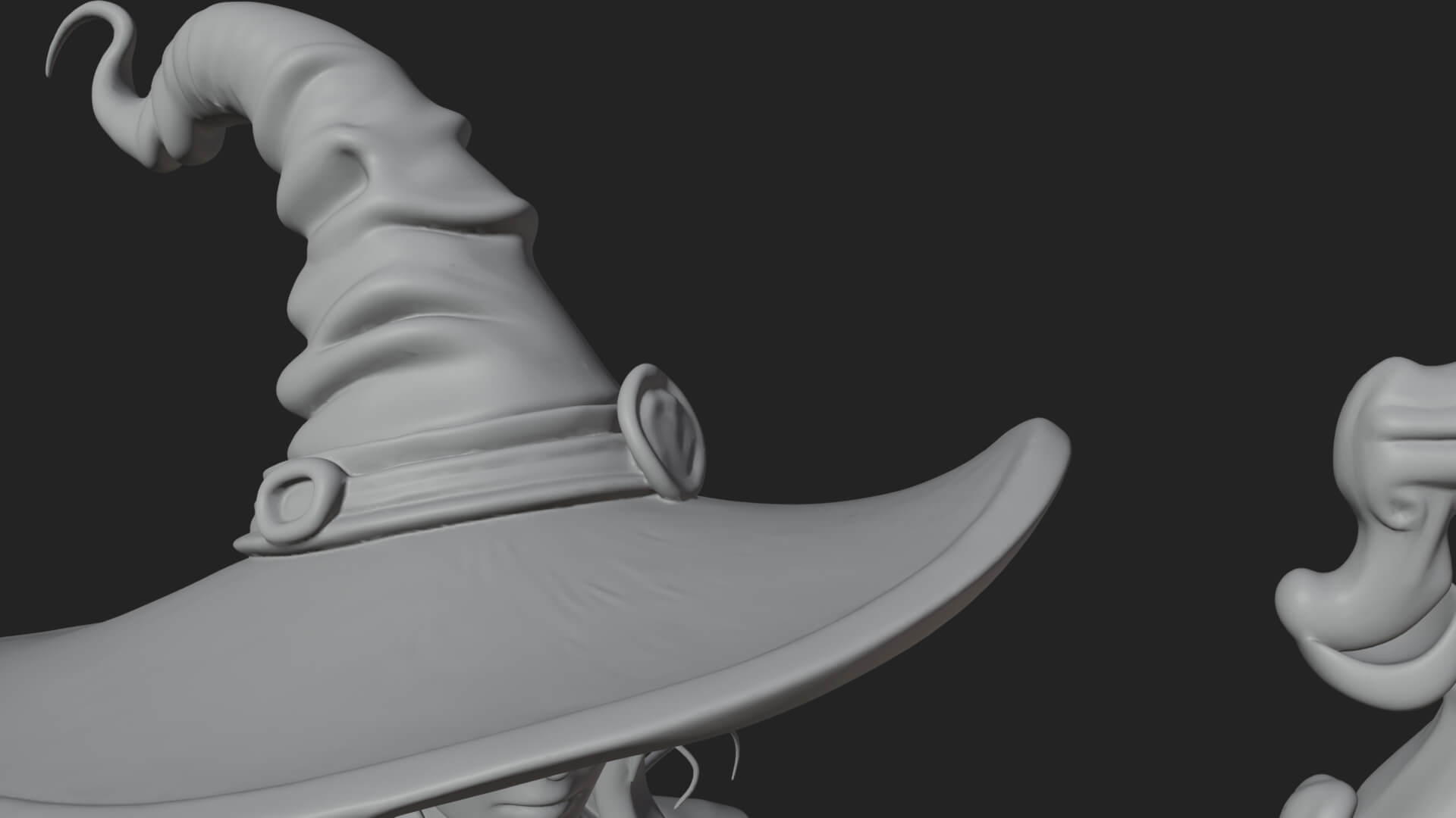 Witch Hat Sorcerer Statue Design 9 3D Print Model 3D Model