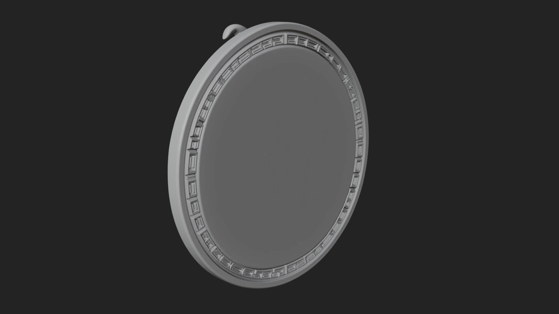 Witch Hat Woman Oval Plaque Design 1 3D Print Model 3D Model