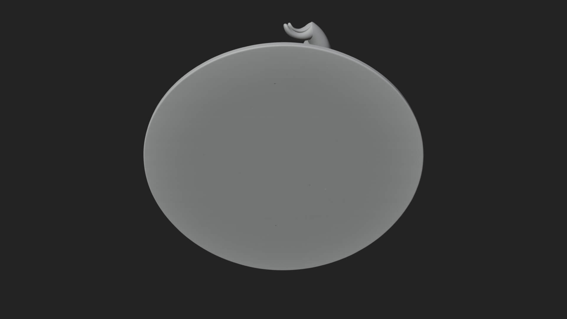 Wizard Hat Oval Relief Plaque Design 1 3D Print Model 3D Model