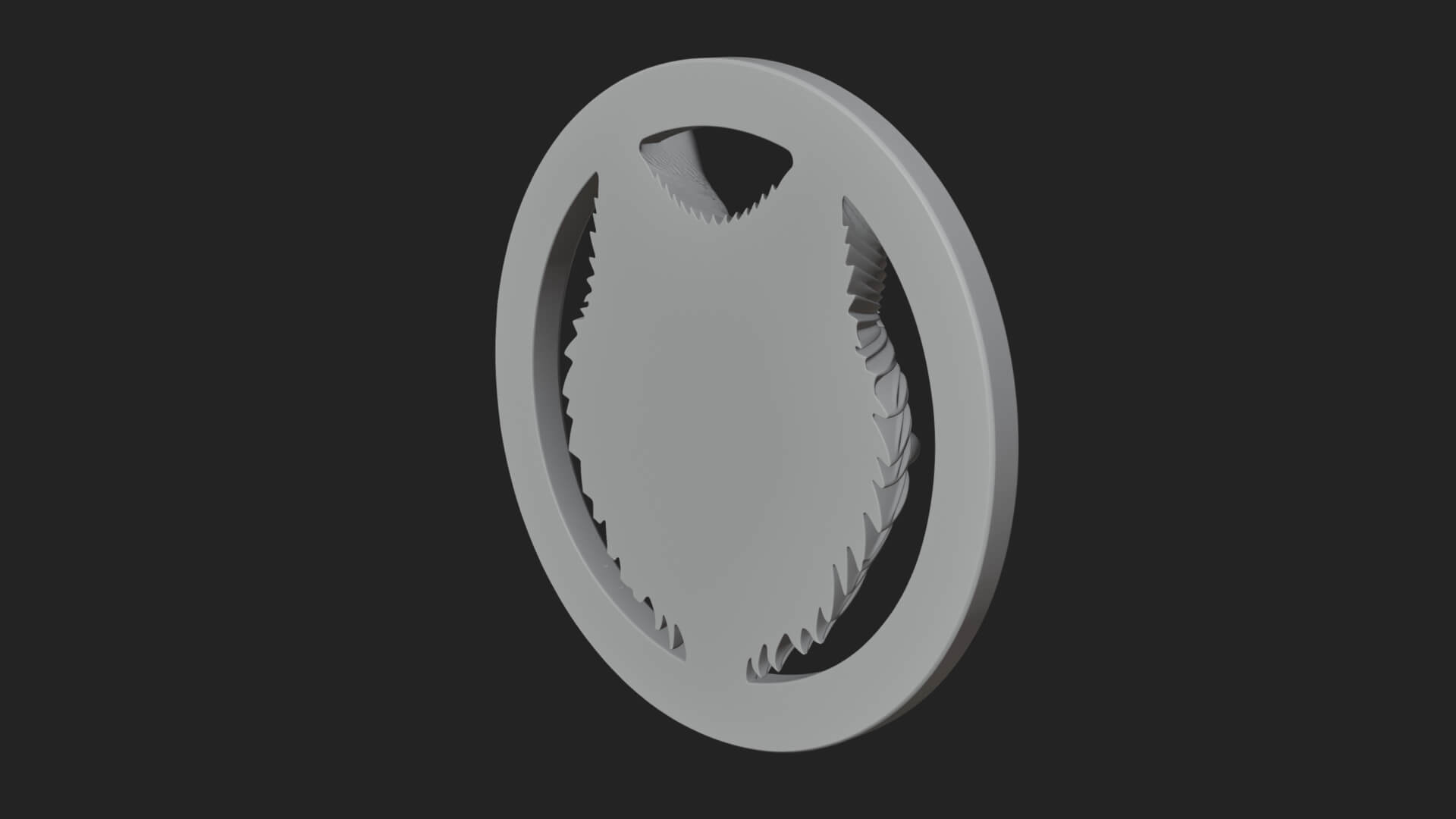 Wolf Head Oval Relief Plaque Design 1 3D Print Model 3D Model