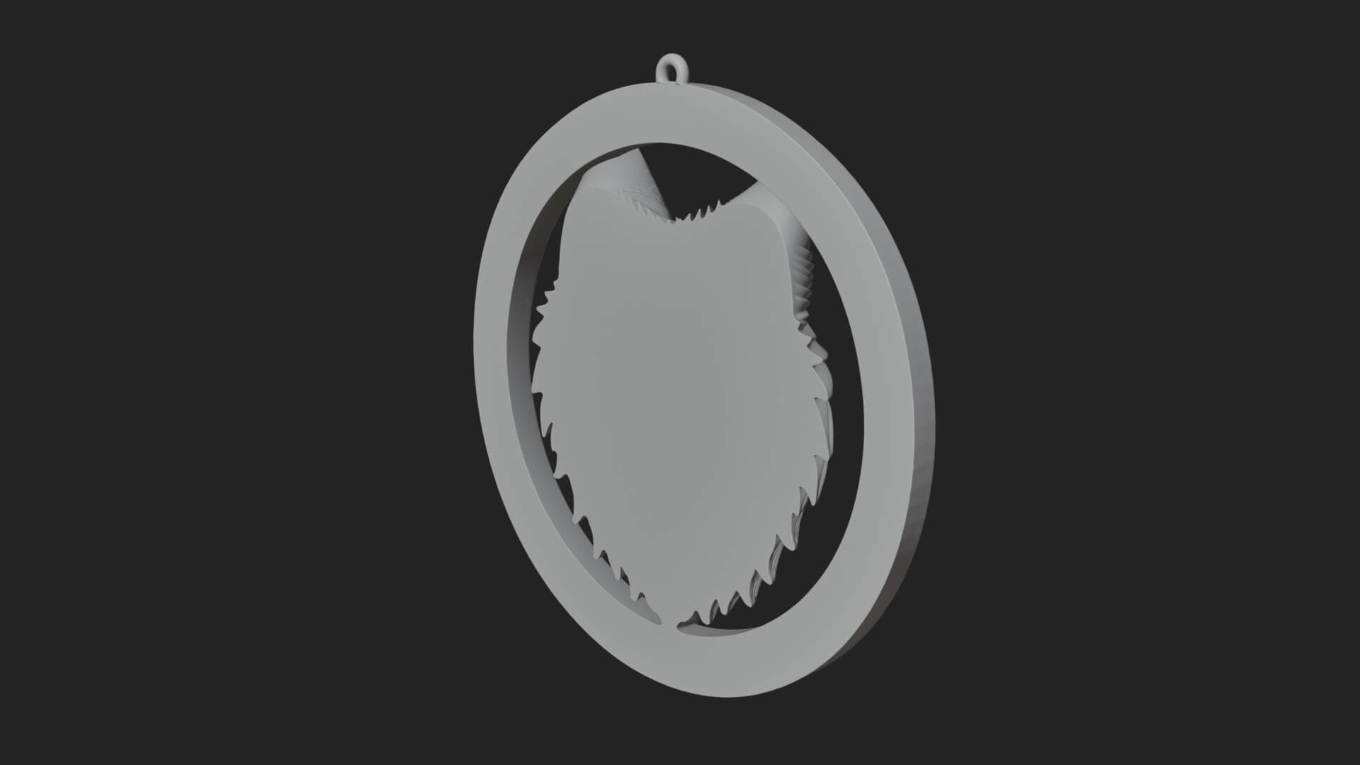 Wolf Head Oval Relief Plaque Design 4 3D Print Model 3D Model