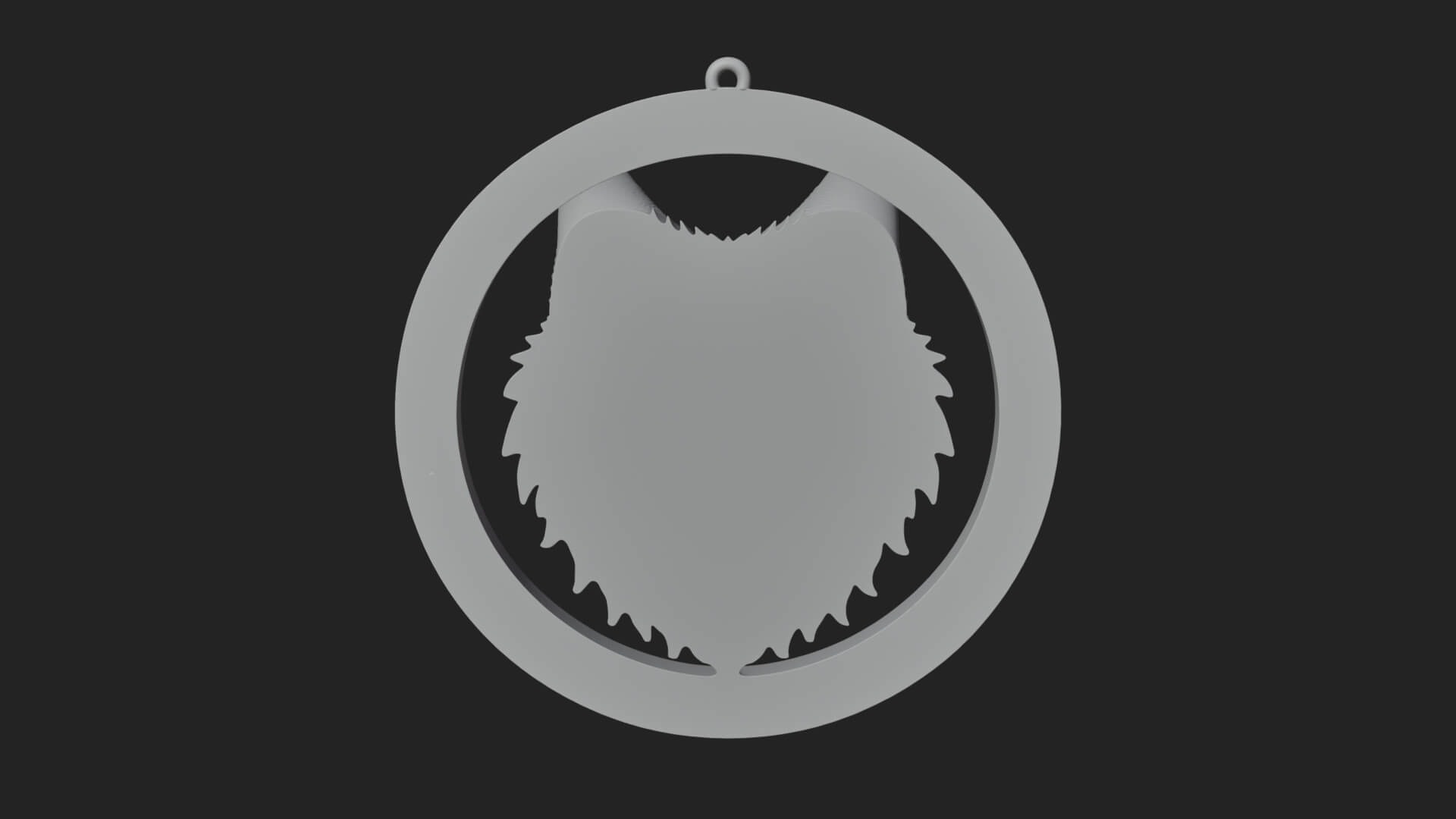 Wolf Head Oval Relief Plaque Design 4 3D Print Model 3D Model