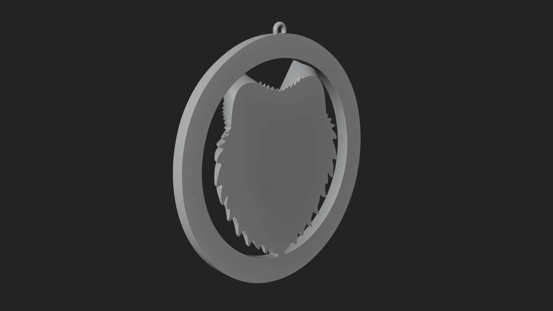 Wolf Head Oval Relief Plaque Design 4 3D Print Model 3D Model
