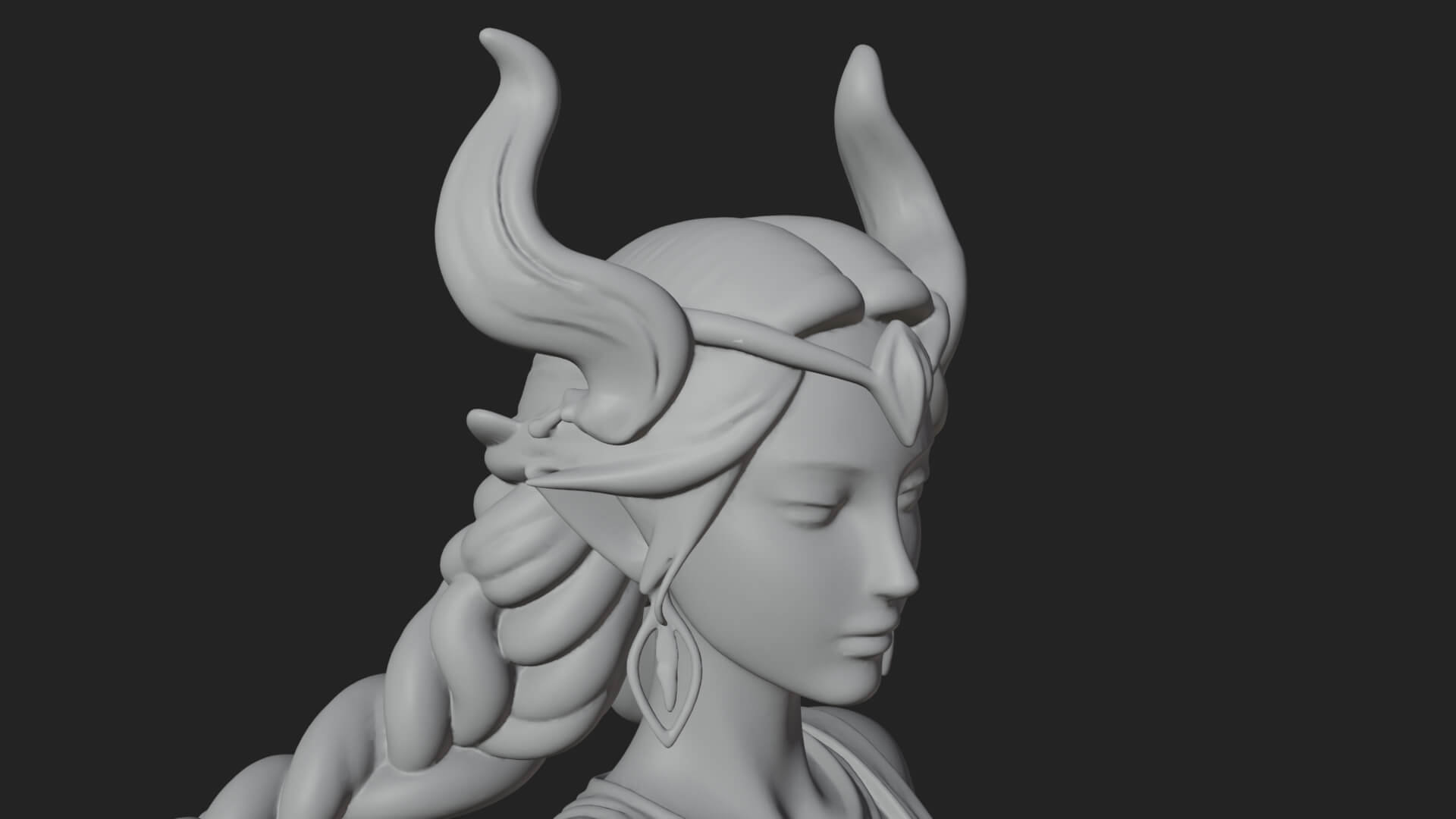 Woman with Fruit Basket Statue Design 1 3D Print Model 3D Model