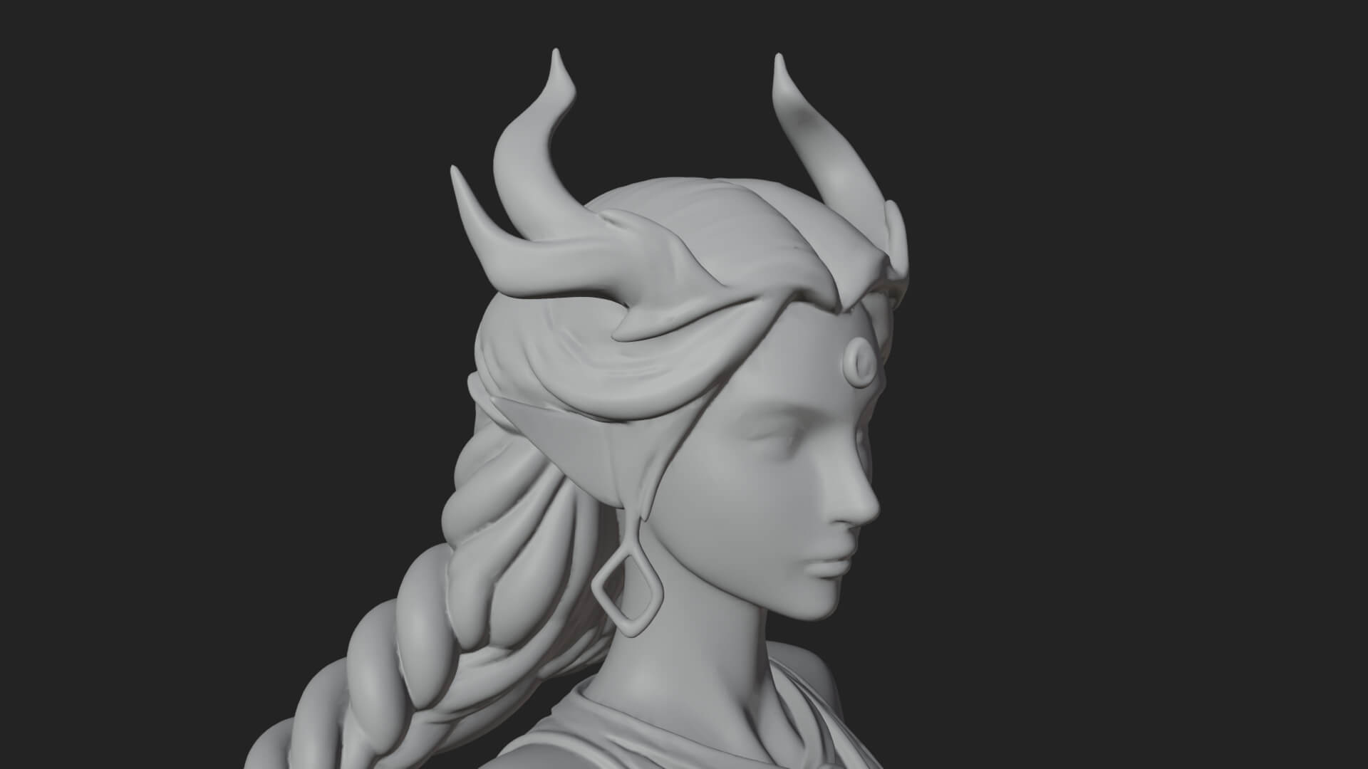 Woman with Fruit Basket Statue Design 3 3D Print Model 3D Model