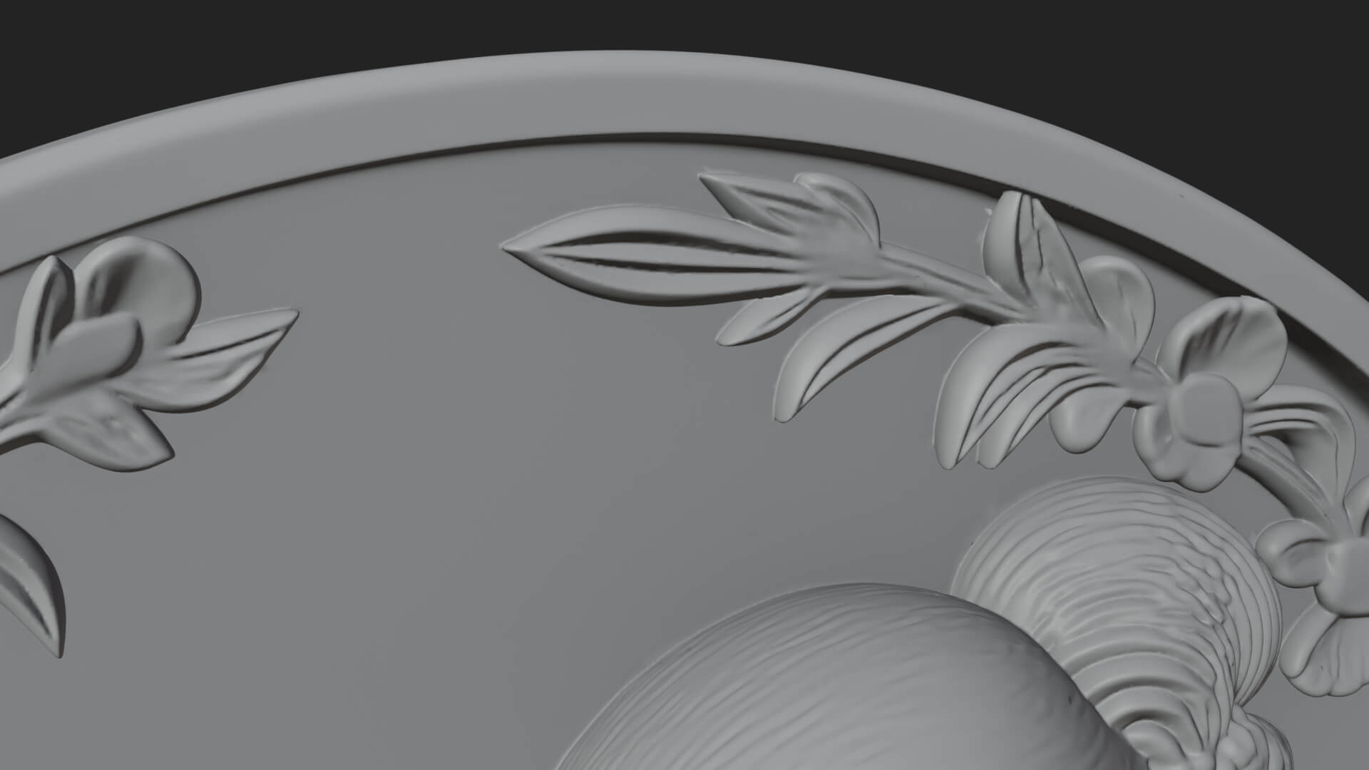 Woman with Lion Relief Plaque Design 1 3D Print Model 3D Model