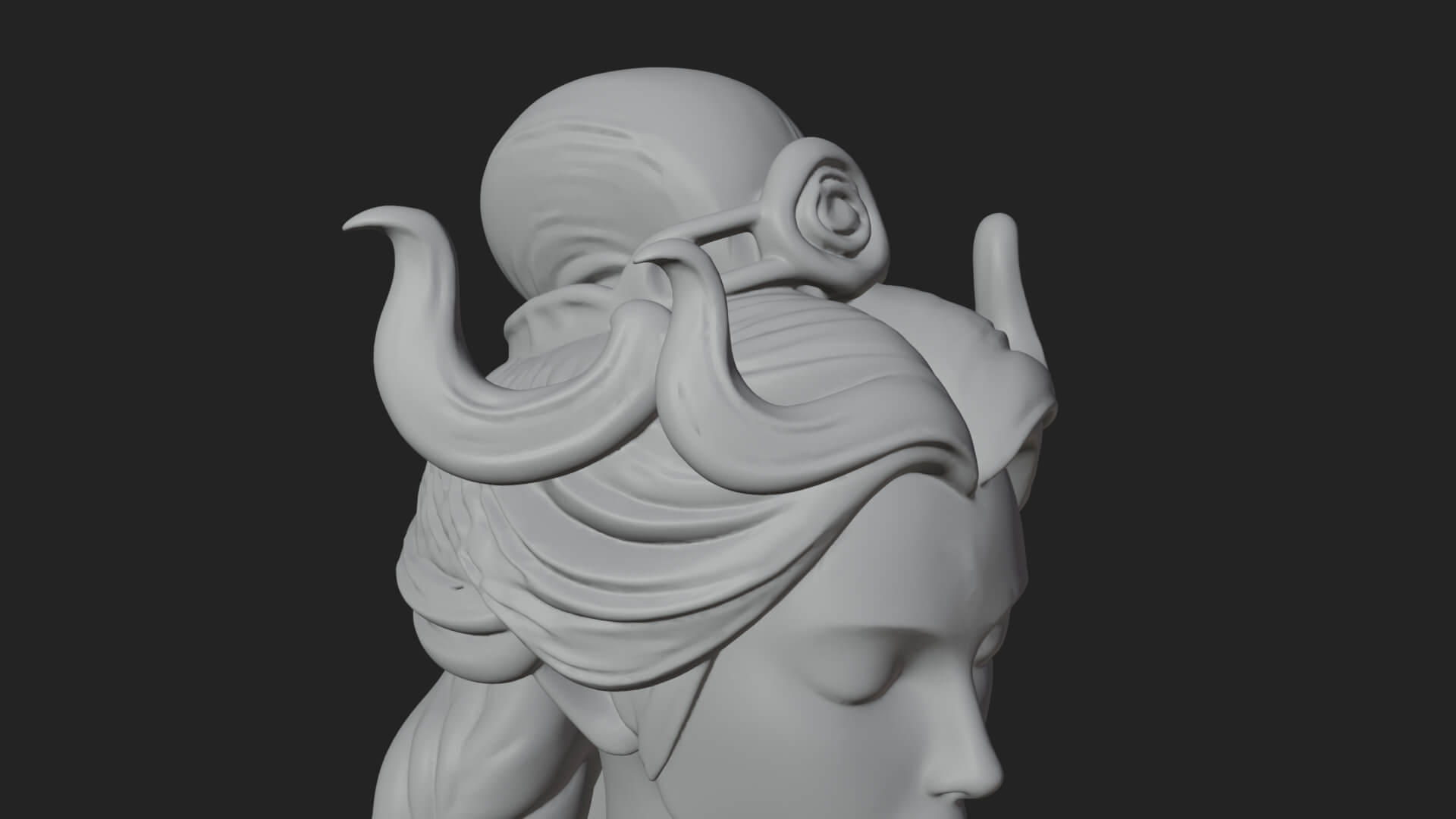 Woman with Water Jar Statue Design 1 3D Print Model 3D Model