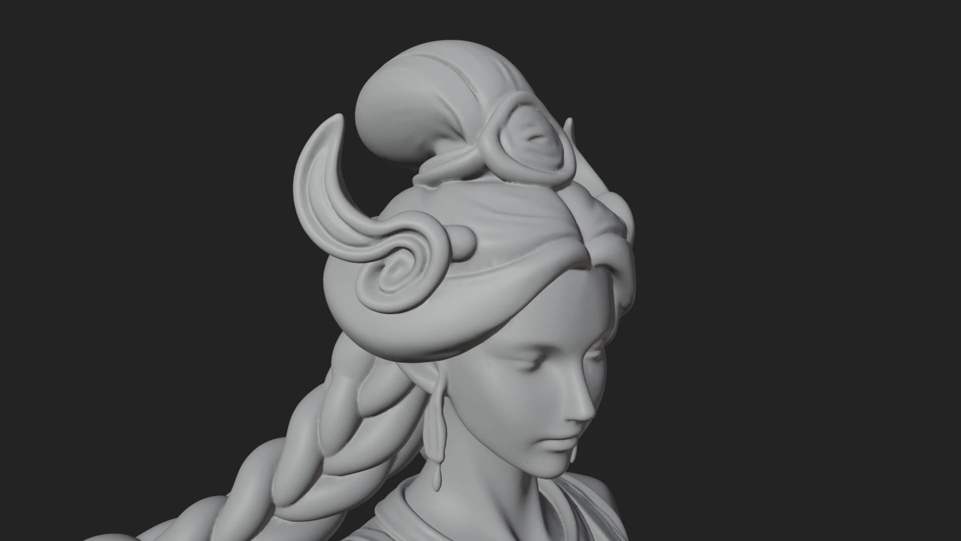 Woman with Water Jar Statue Design 3 3D Print Model 3D Model