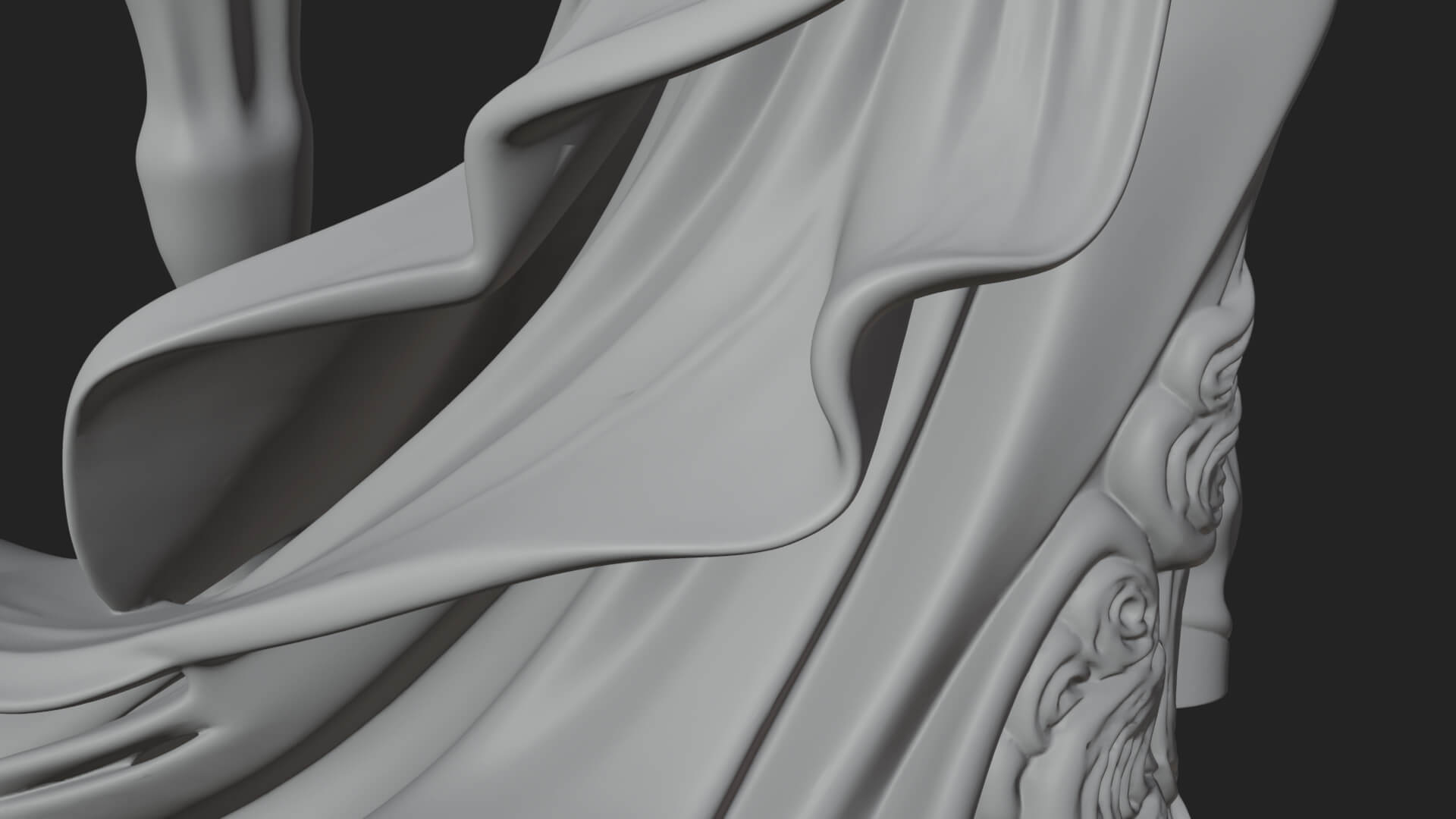 Woman with White Horse Statue Design 1 3D Print Model 3D Model