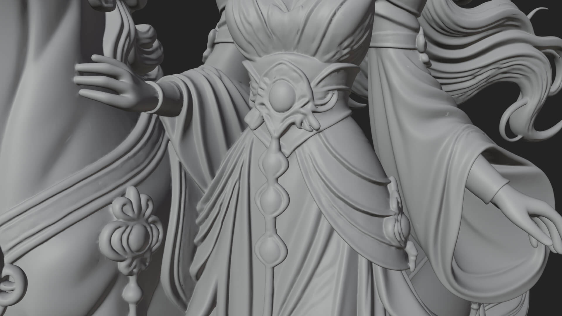 Woman with White Horse Statue Design 4 3D Print Model 3D Model