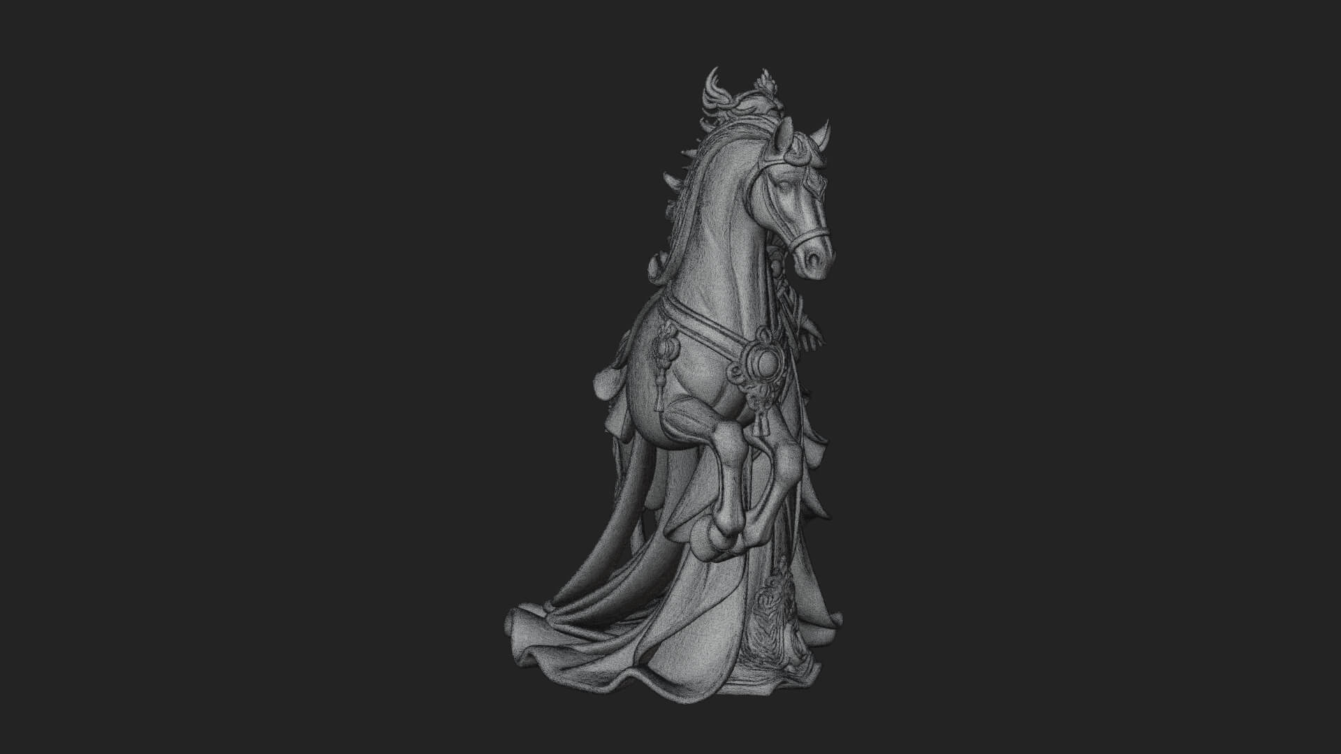 Woman with White Horse Statue Design 4 3D Print Model 3D Model