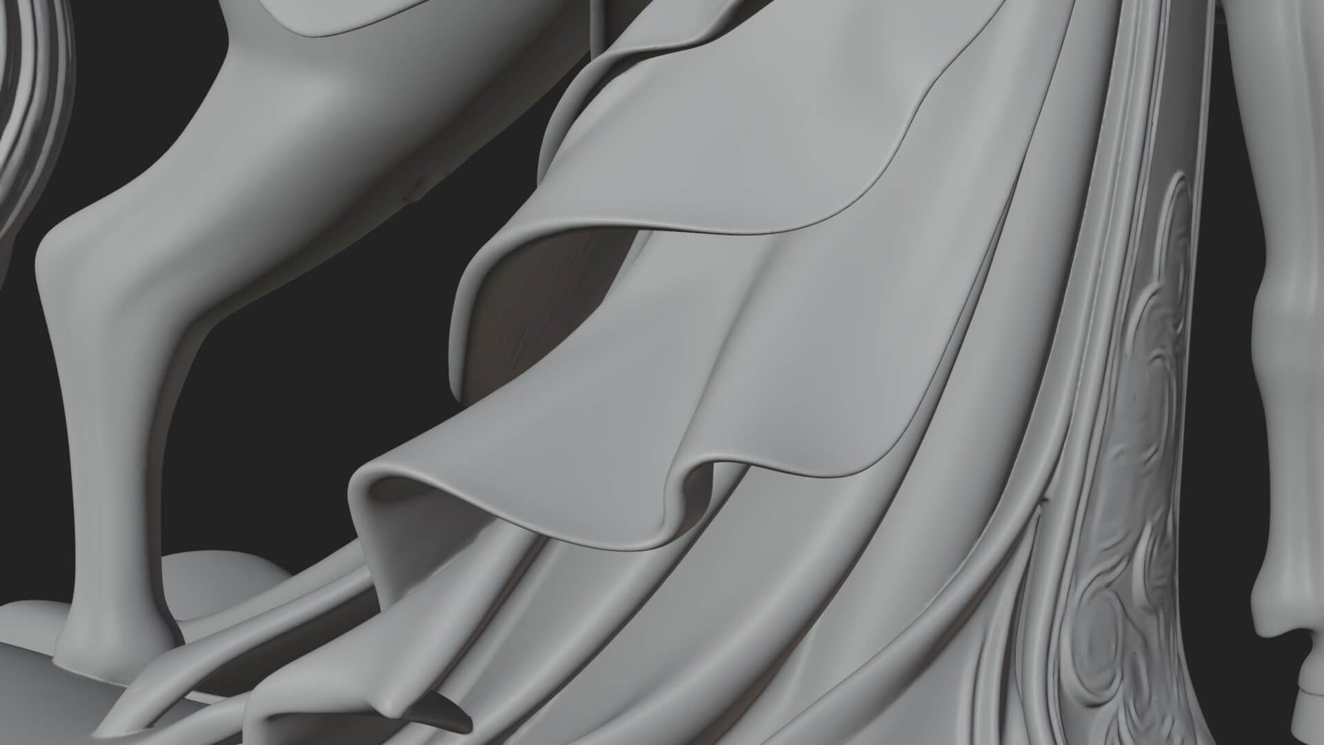 Woman with White Horse Statue Design 5 3D Print Model 3D Model