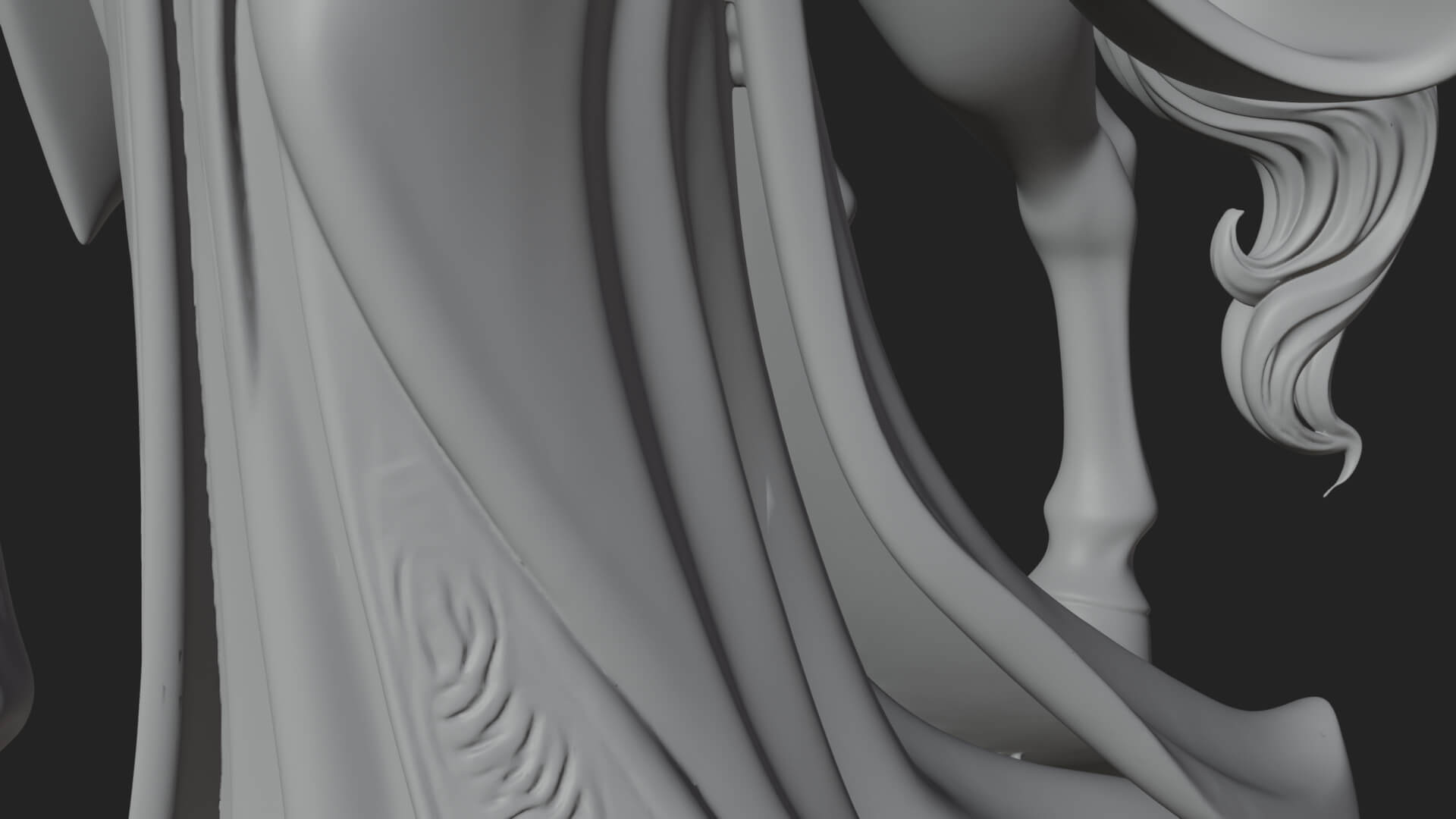 Woman with White Horse Statue Design 6 3D Print Model 3D Model
