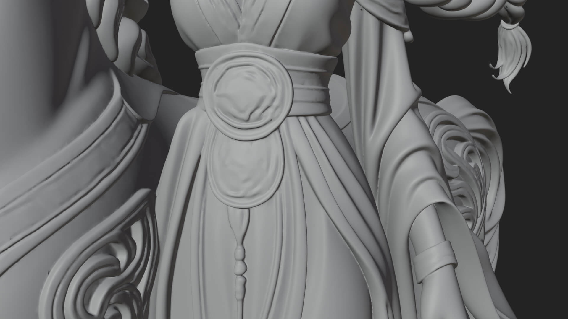 Woman with White Horse Statue Design 7 3D Print Model 3D Model