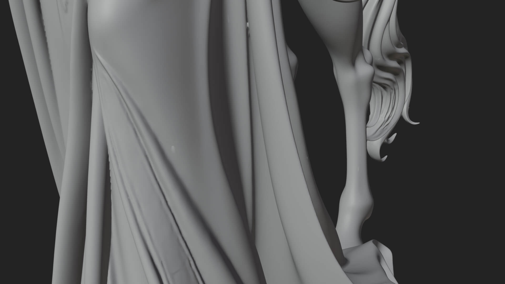 Woman with White Horse Statue Design 7 3D Print Model 3D Model