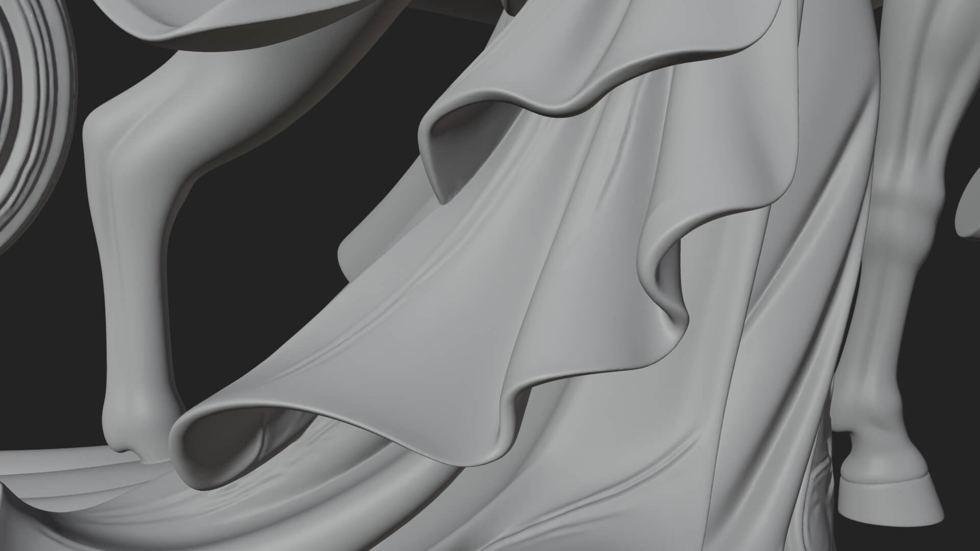Woman with White Horse Statue Design 8 3D Print Model 3D Model
