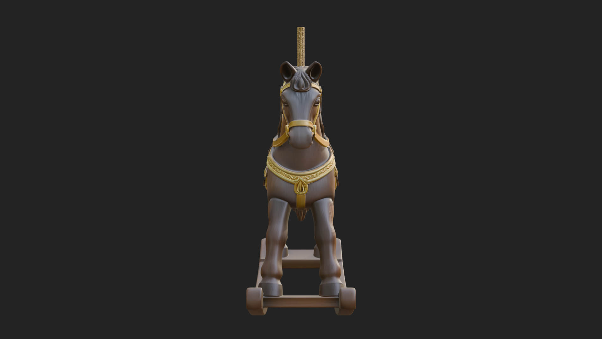 Wooden Rocking Horse Model Design 1 3D Print Model 3D Model
