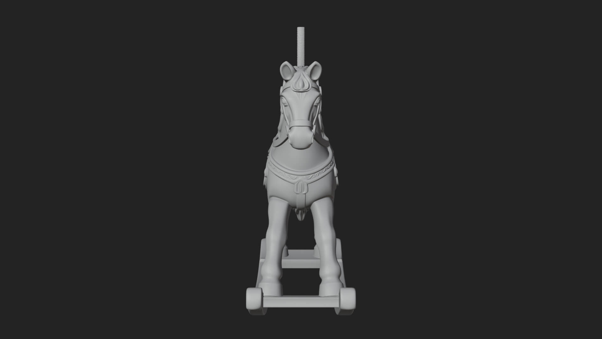 Wooden Rocking Horse Model Design 1 3D Print Model 3D Model