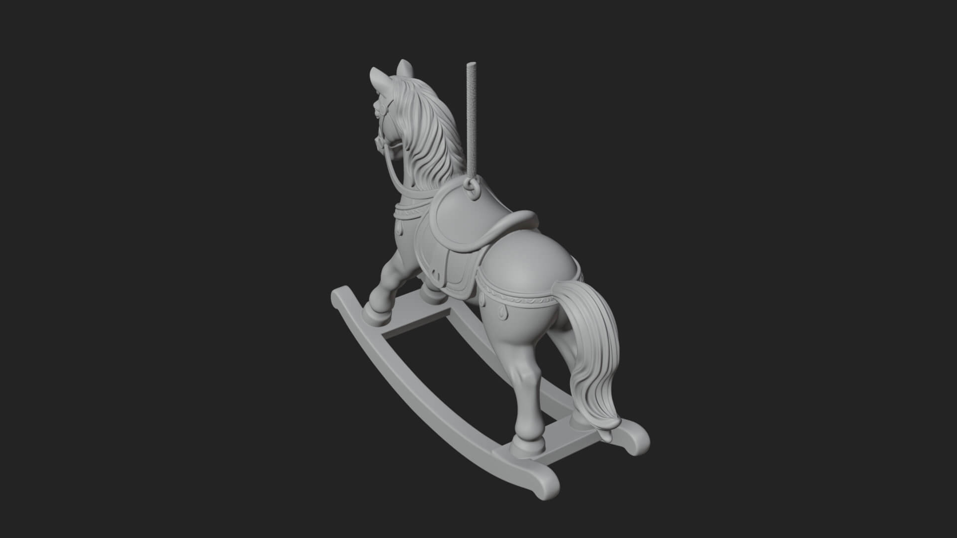 Wooden Rocking Horse Model Design 1 3D Print Model 3D Model