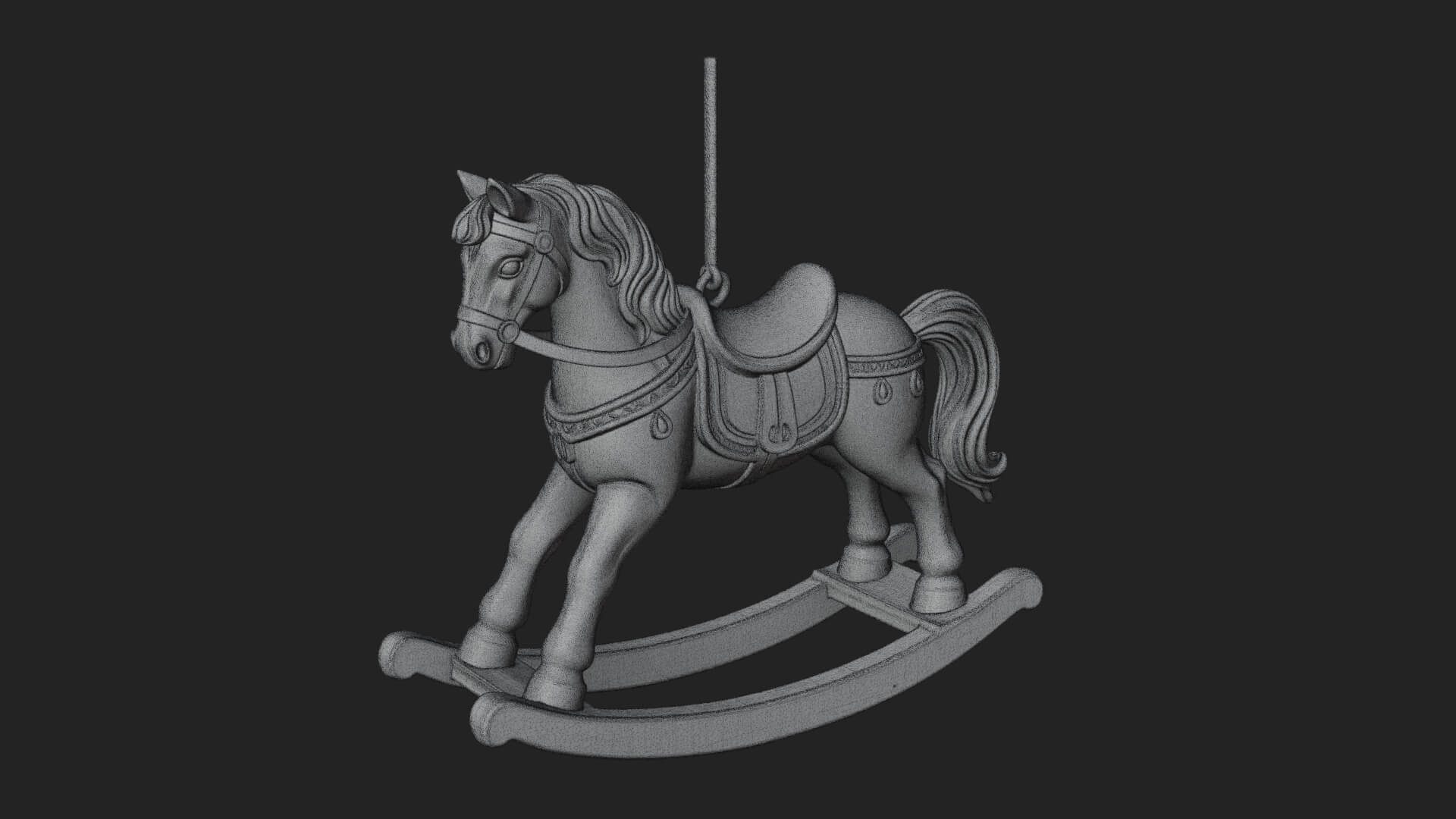 Wooden Rocking Horse Model Design 1 3D Print Model 3D Model
