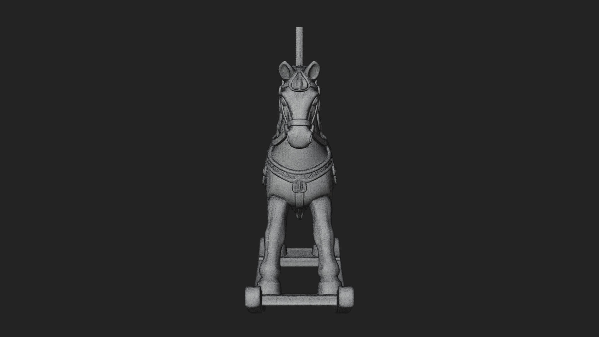 Wooden Rocking Horse Model Design 1 3D Print Model 3D Model