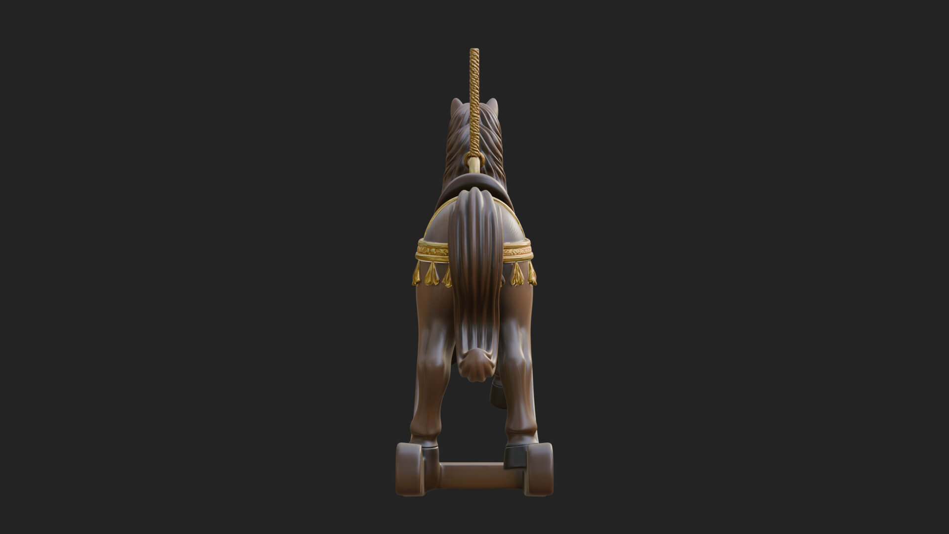 Wooden Rocking Horse Model Design 2 3D Print Model 3D Model