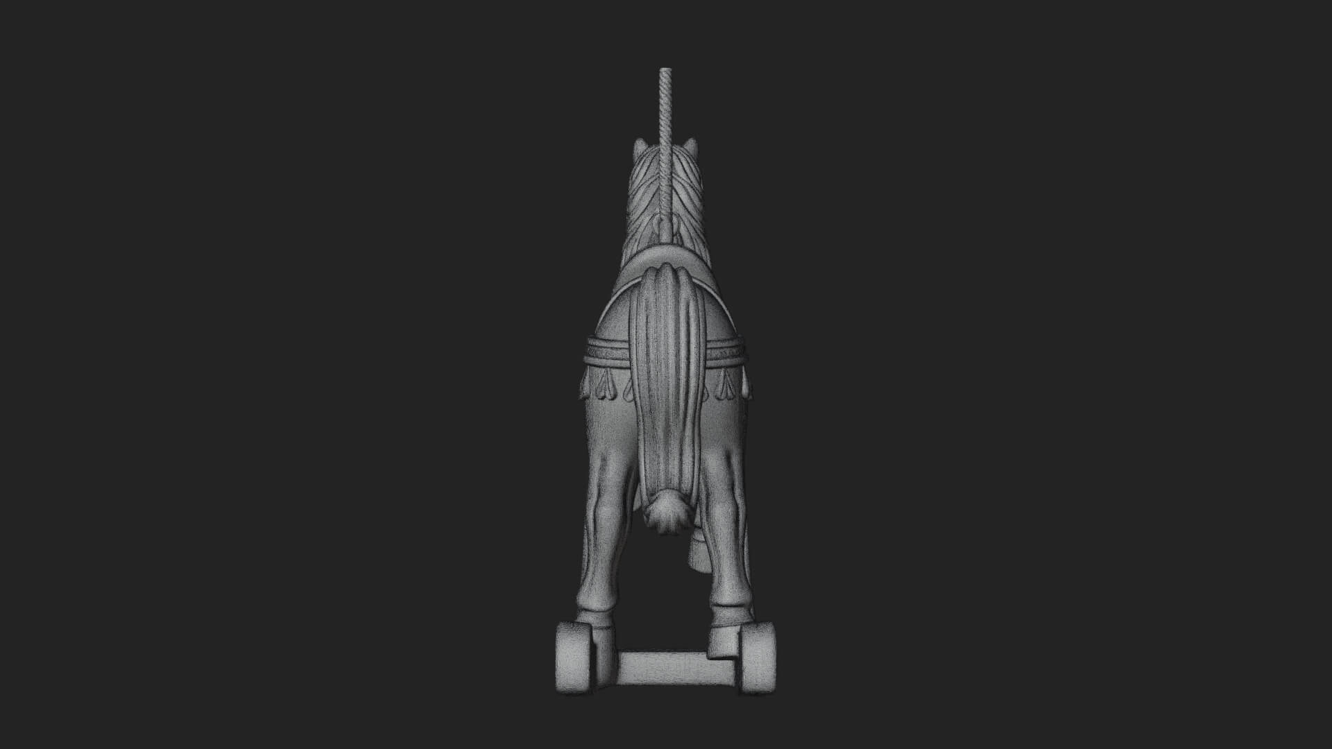 Wooden Rocking Horse Model Design 2 3D Print Model 3D Model