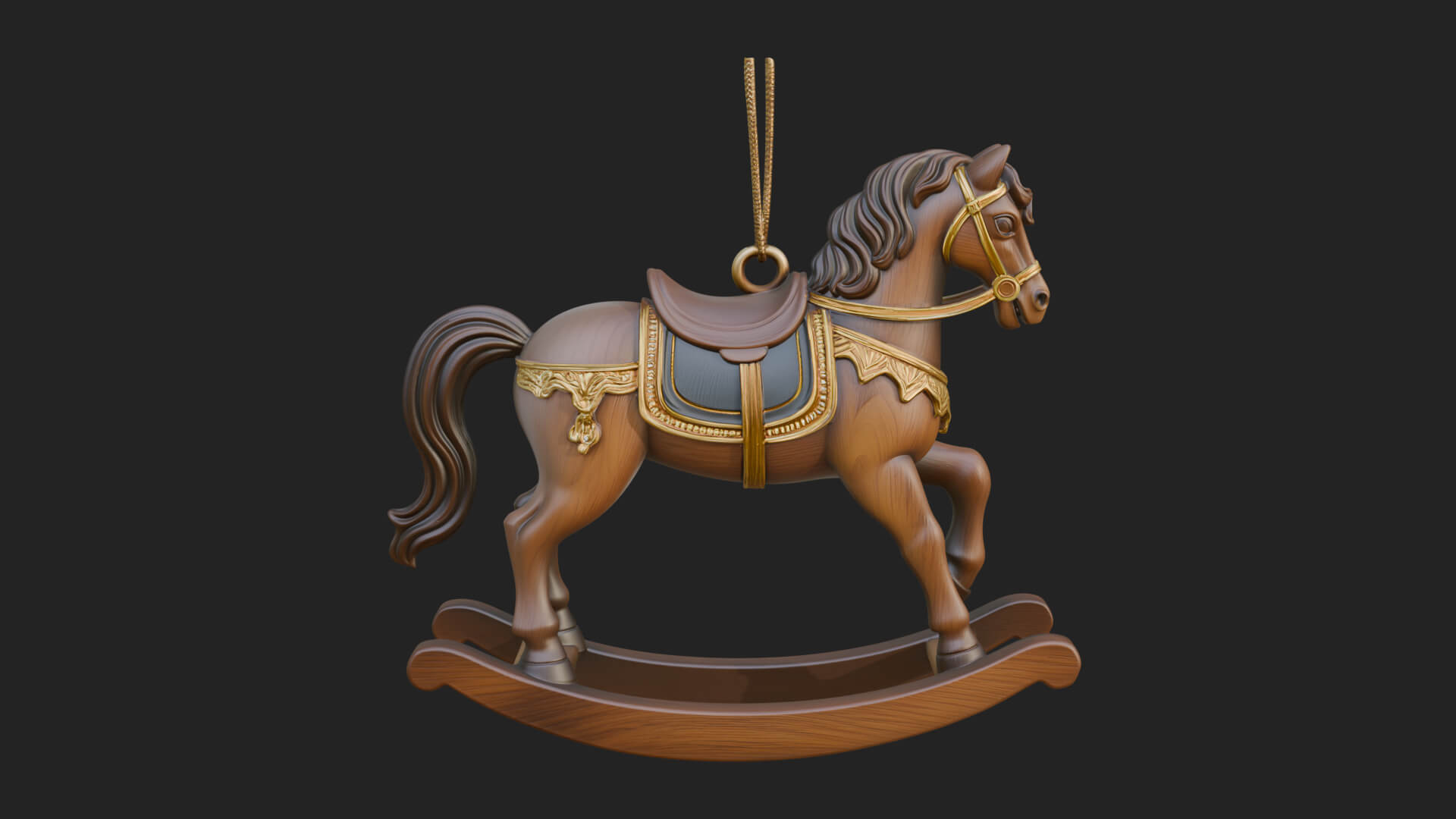 Wooden Rocking Horse Model Design 3 3D Print Model 3D Model