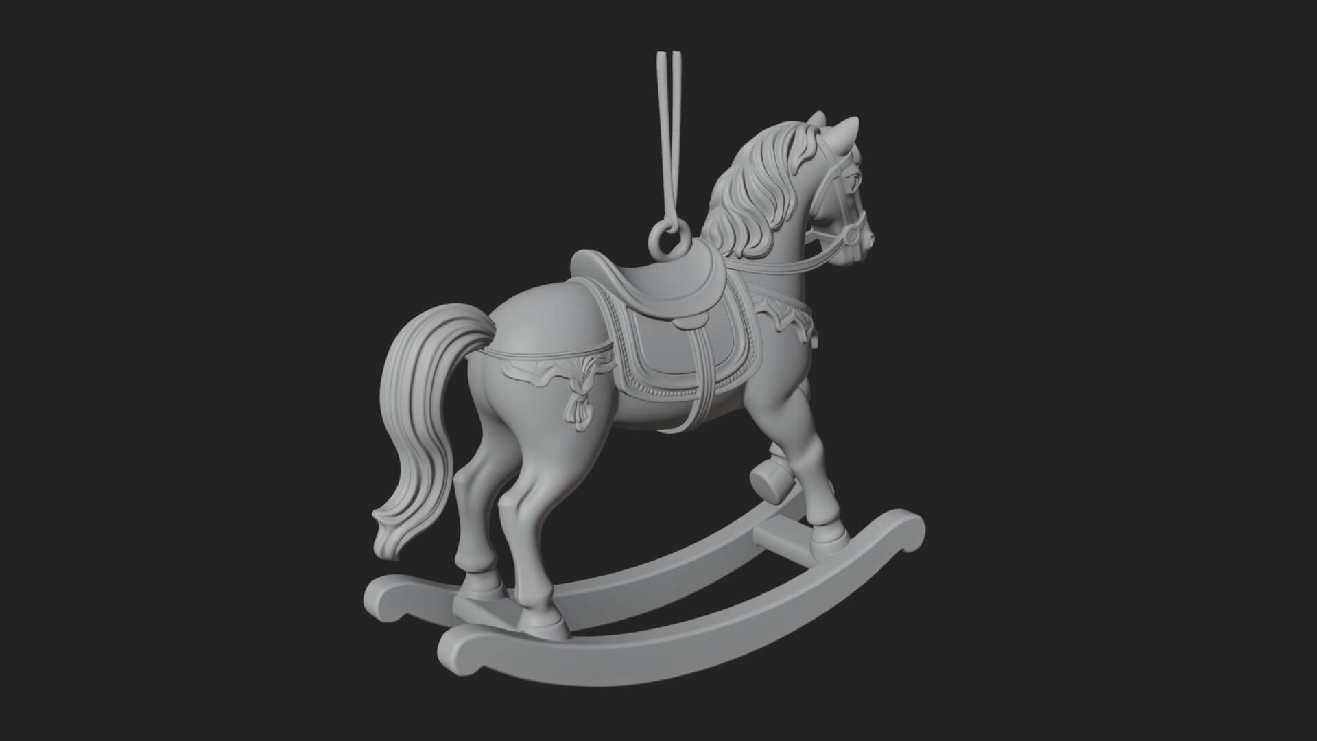 Wooden Rocking Horse Model Design 3 3D Print Model 3D Model