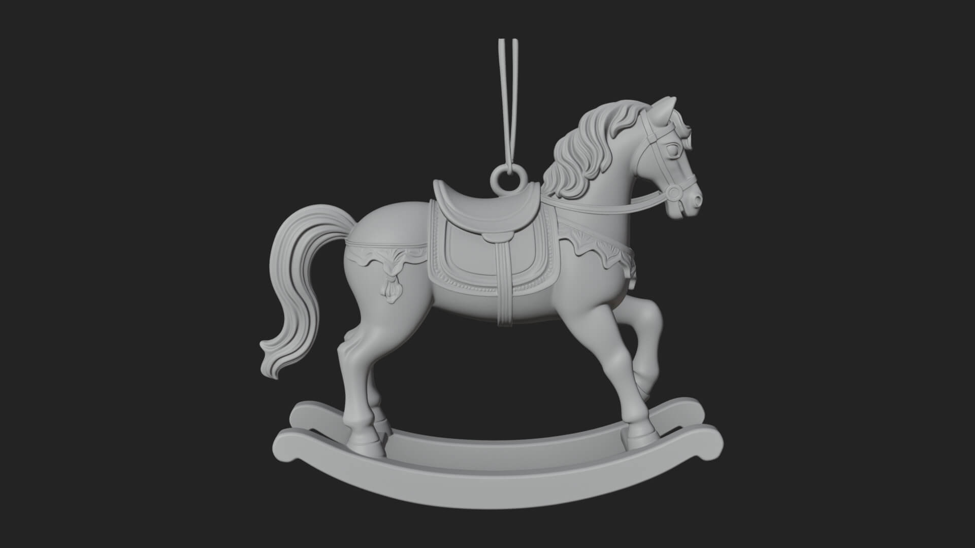 Wooden Rocking Horse Model Design 3 3D Print Model 3D Model