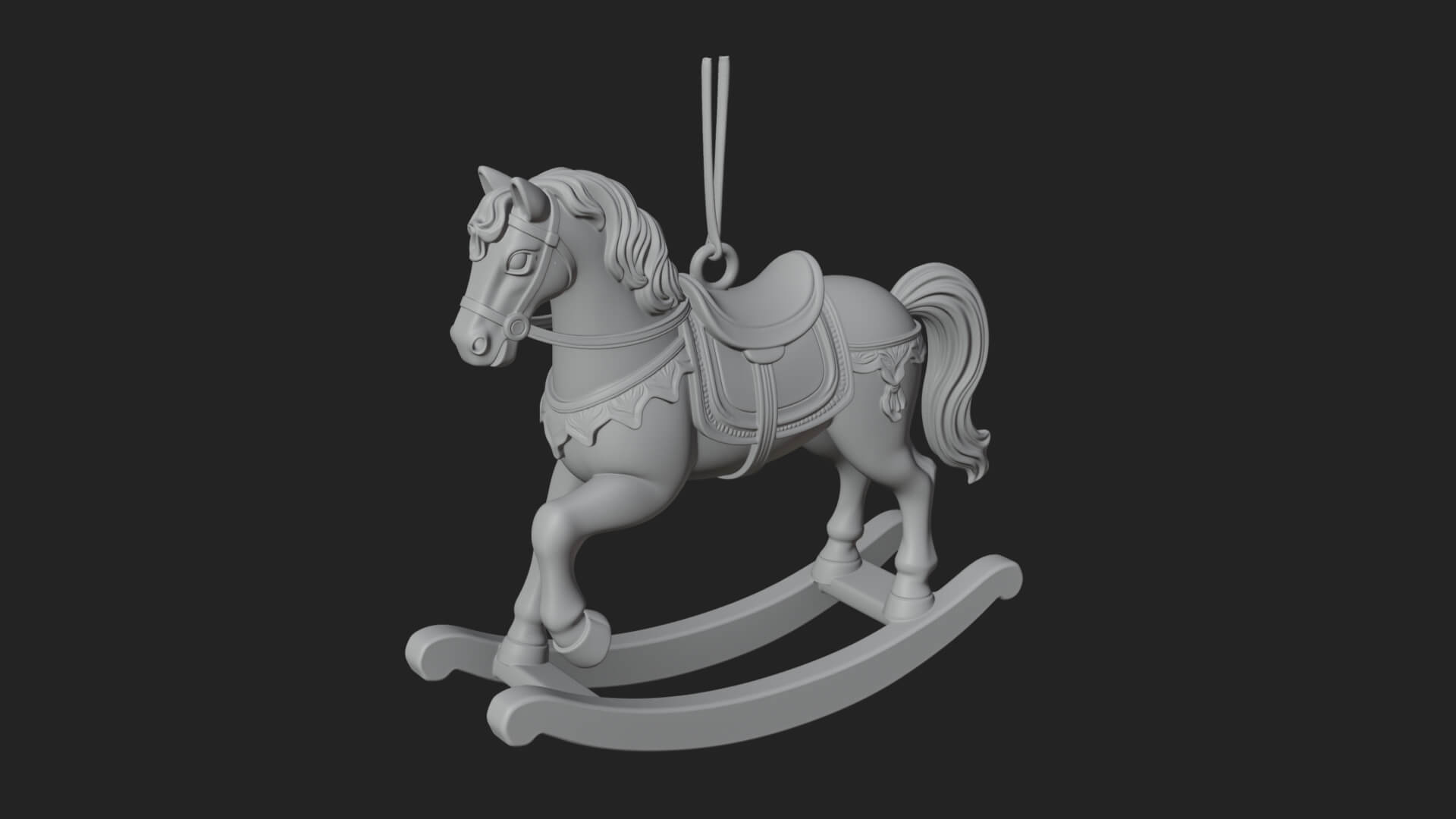 Wooden Rocking Horse Model Design 3 3D Print Model 3D Model