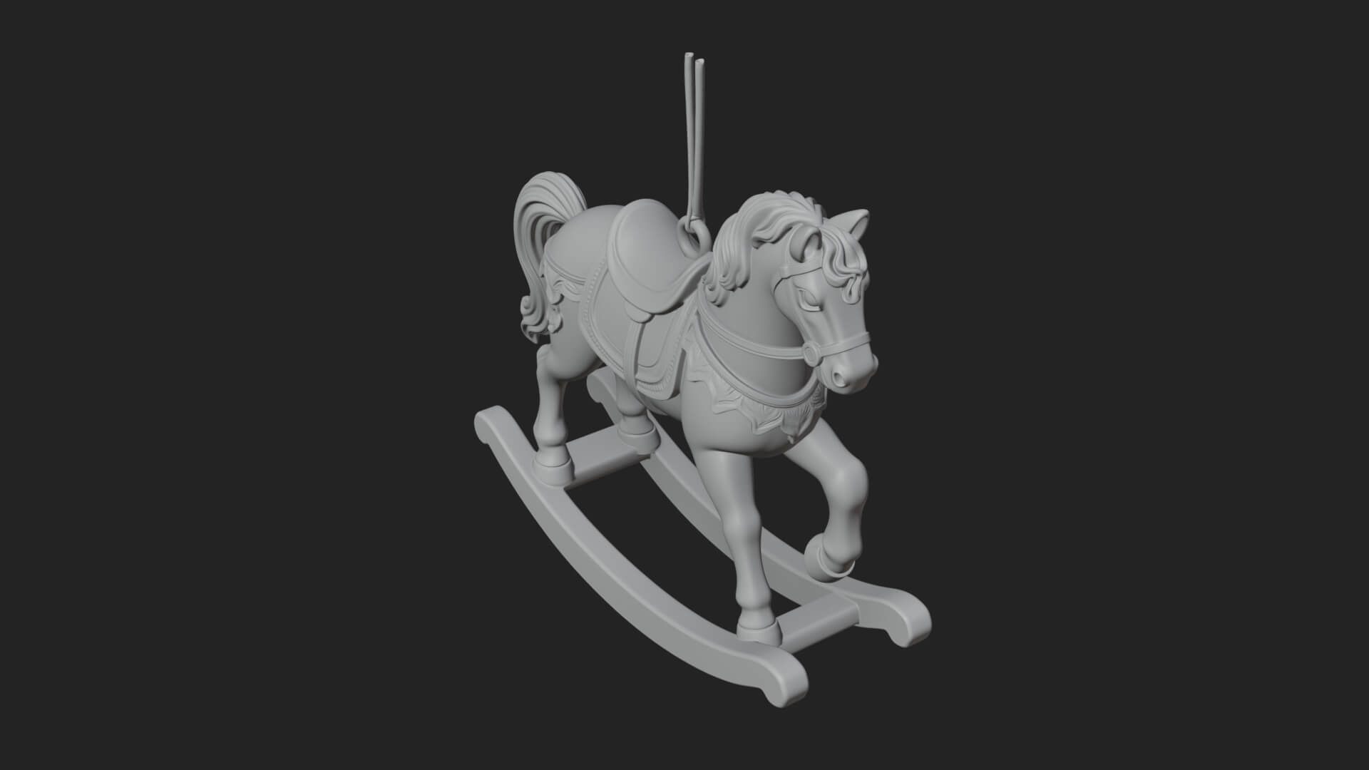 Wooden Rocking Horse Model Design 3 3D Print Model 3D Model