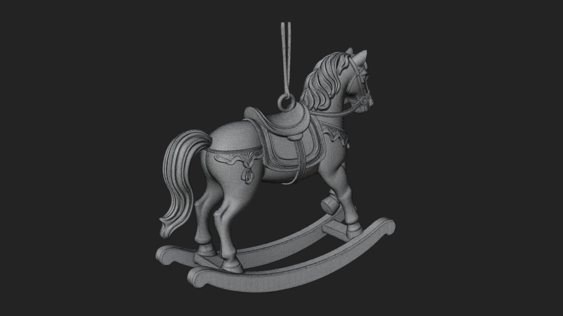 Wooden Rocking Horse Model Design 3 3D Print Model 3D Model