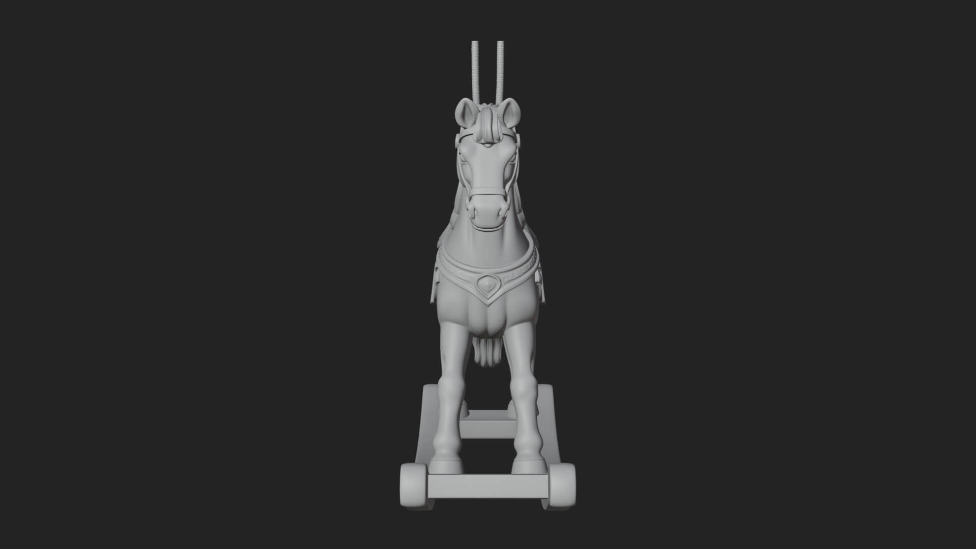 Wooden Rocking Horse Model Design 4 3D Print Model 3D Model