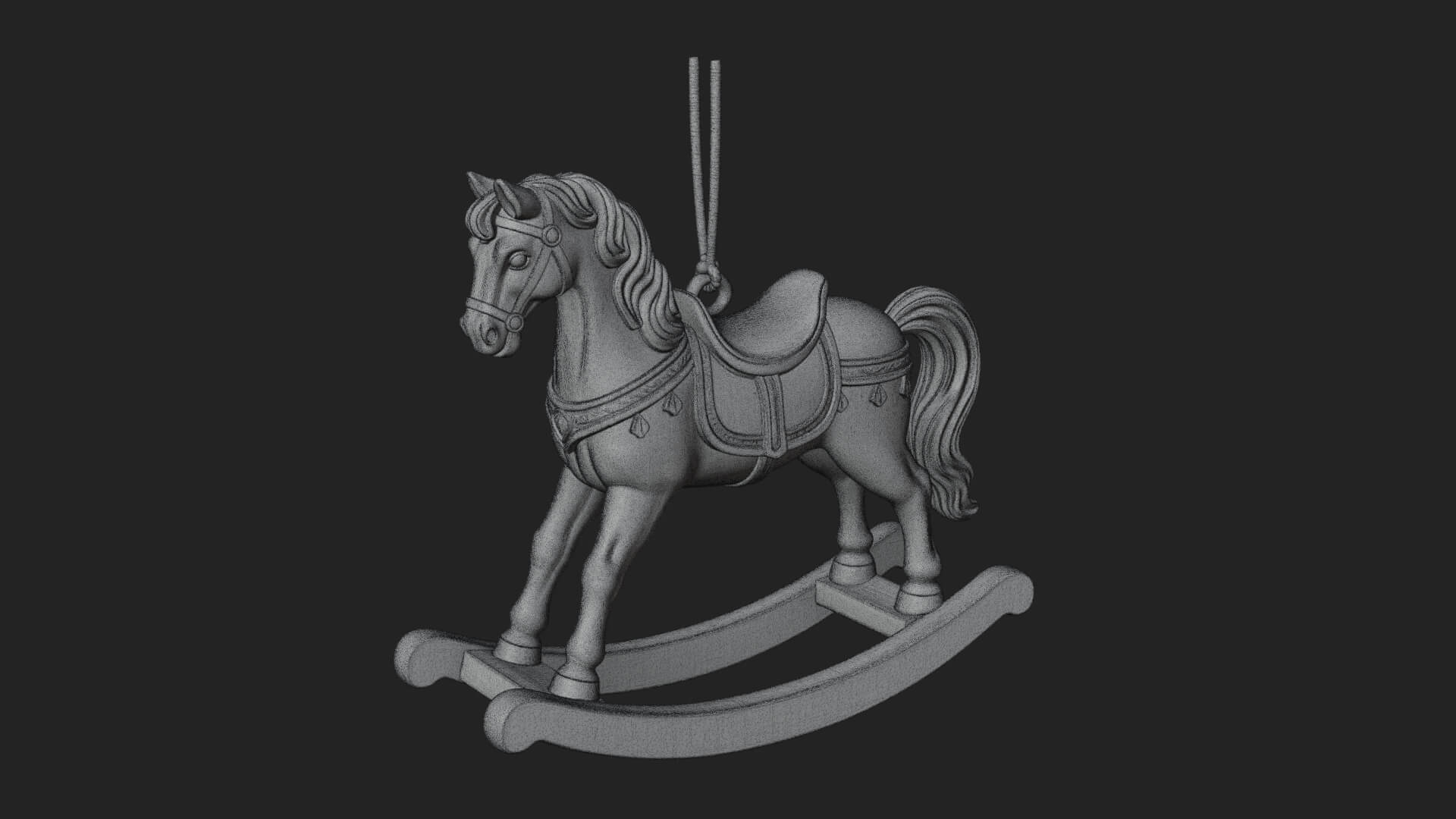 Wooden Rocking Horse Model Design 4 3D Print Model 3D Model