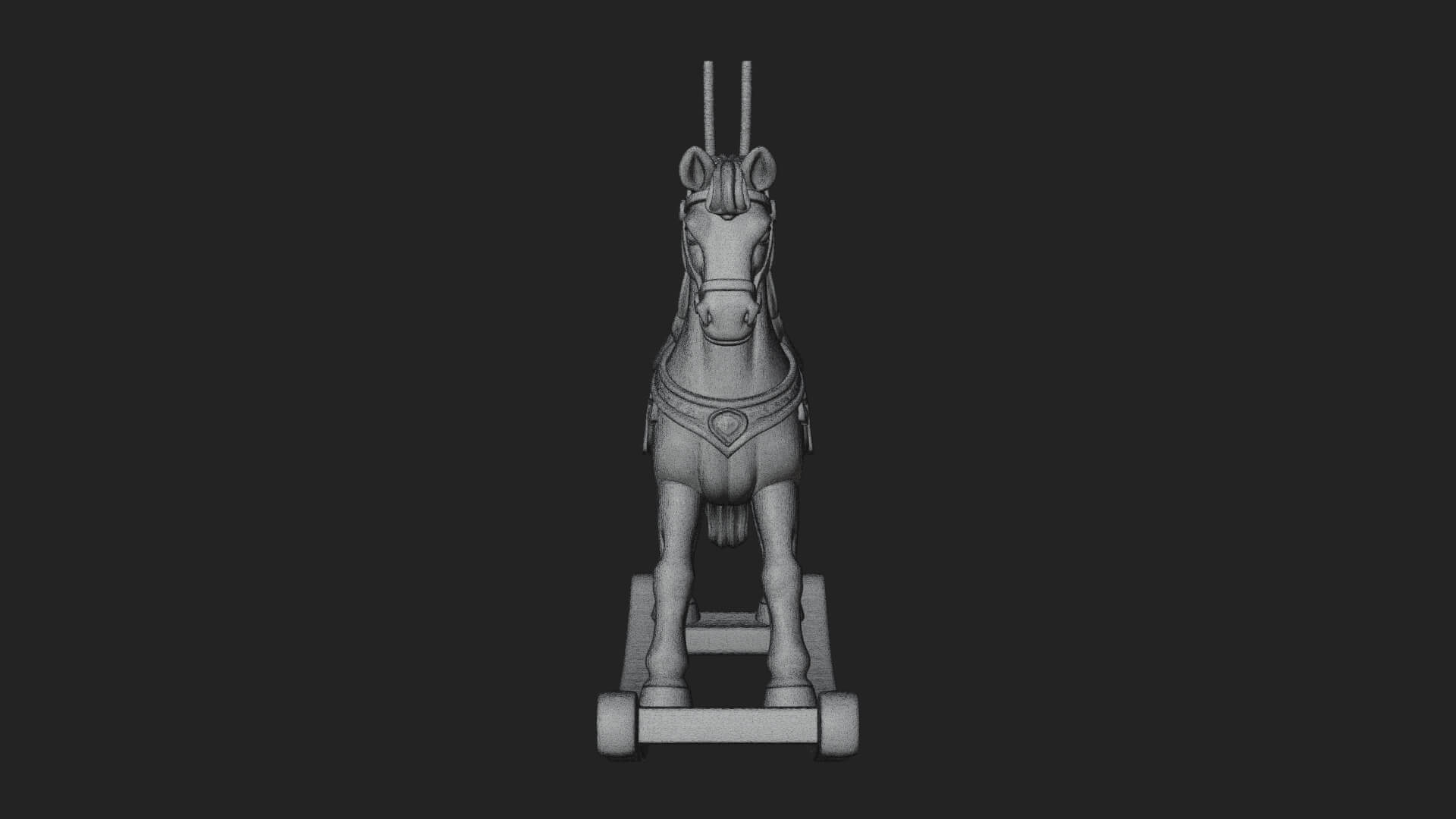 Wooden Rocking Horse Model Design 4 3D Print Model 3D Model