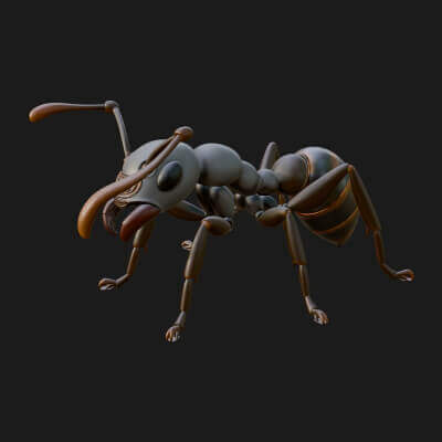 Worker Ant Statue Design 1 3D Print Model