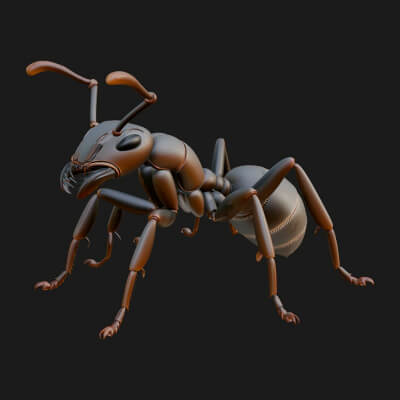 Worker Ant Statue Design 3 3D Print Model