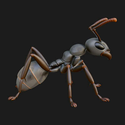 Worker Ant Statue Design 4 3D Print Model