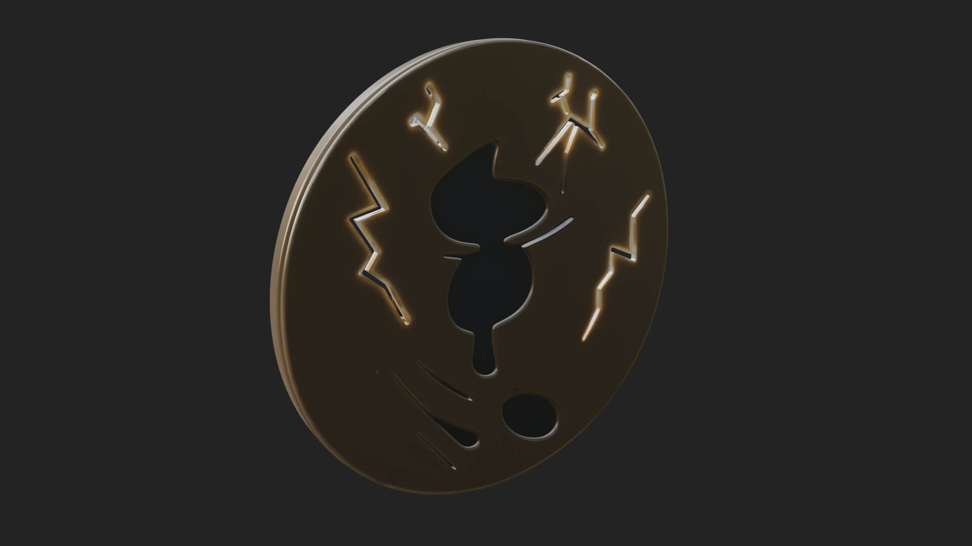 Zeus Relief Medallion Pendant Design 12 3D Print Model 3D Model