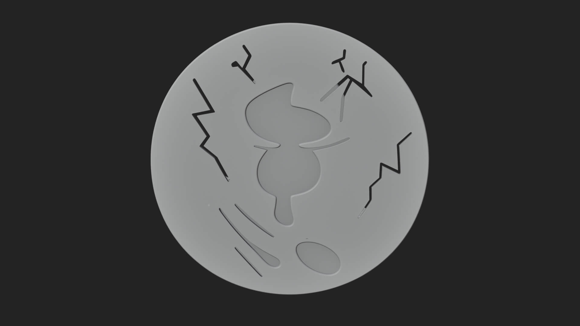 Zeus Relief Medallion Pendant Design 12 3D Print Model 3D Model
