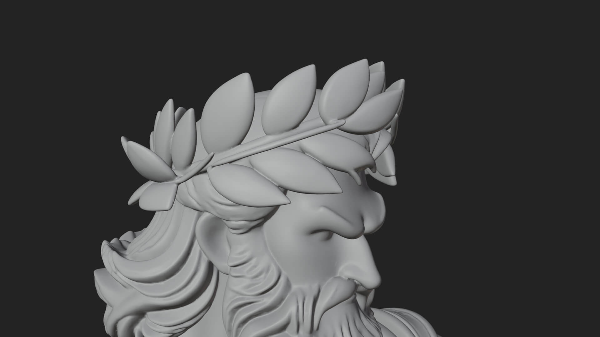 Zeus with Lightning Bolt Statue Design 22 3D Print Model 3D Model