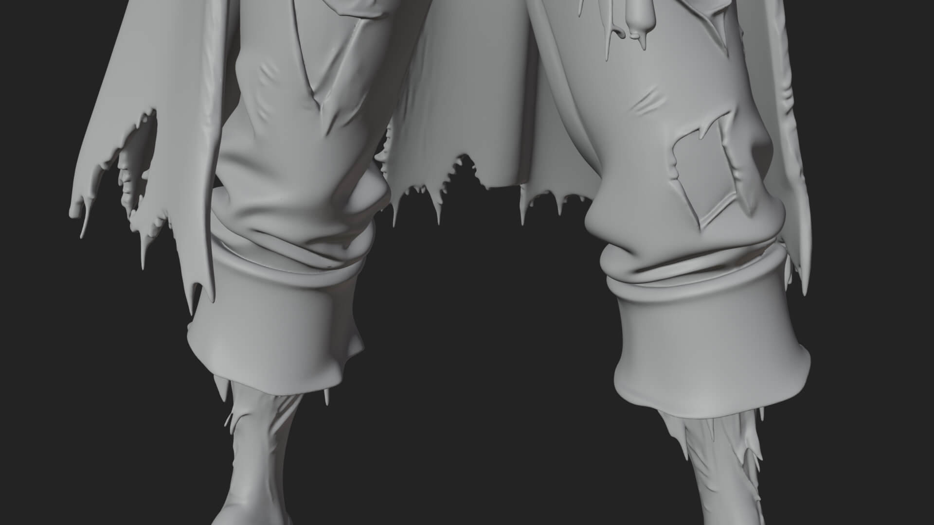 Zombie Pirate Captain Statue Design 3 3D Print Model 3D Model
