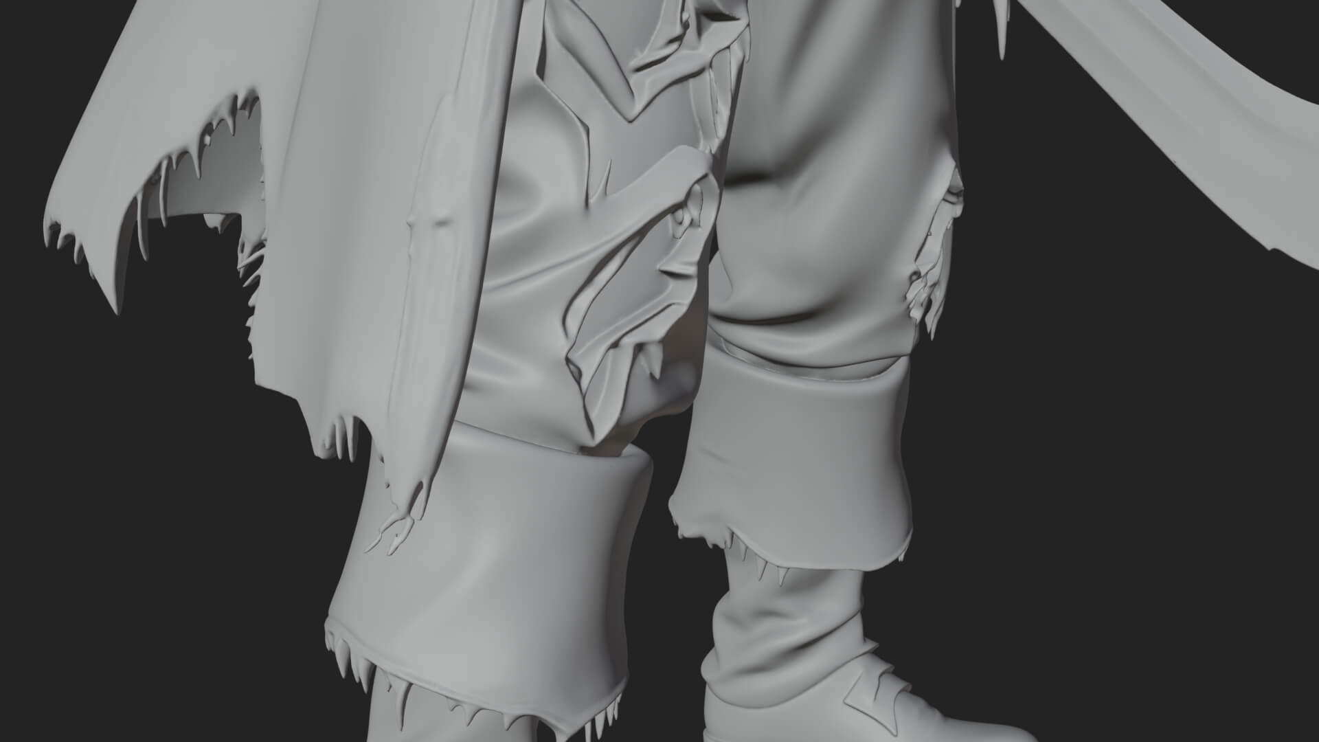 Zombie Pirate Captain Statue Design 4 3D Print Model 3D Model