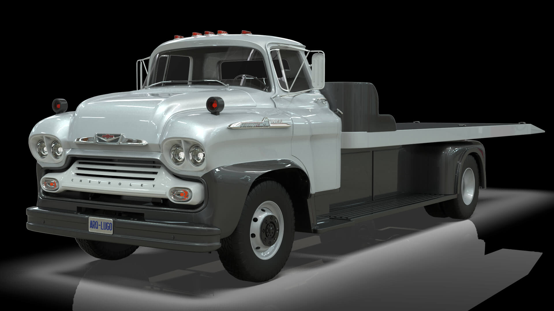 1958 Viking 50 Carcarrier Animated Platform 3D Model