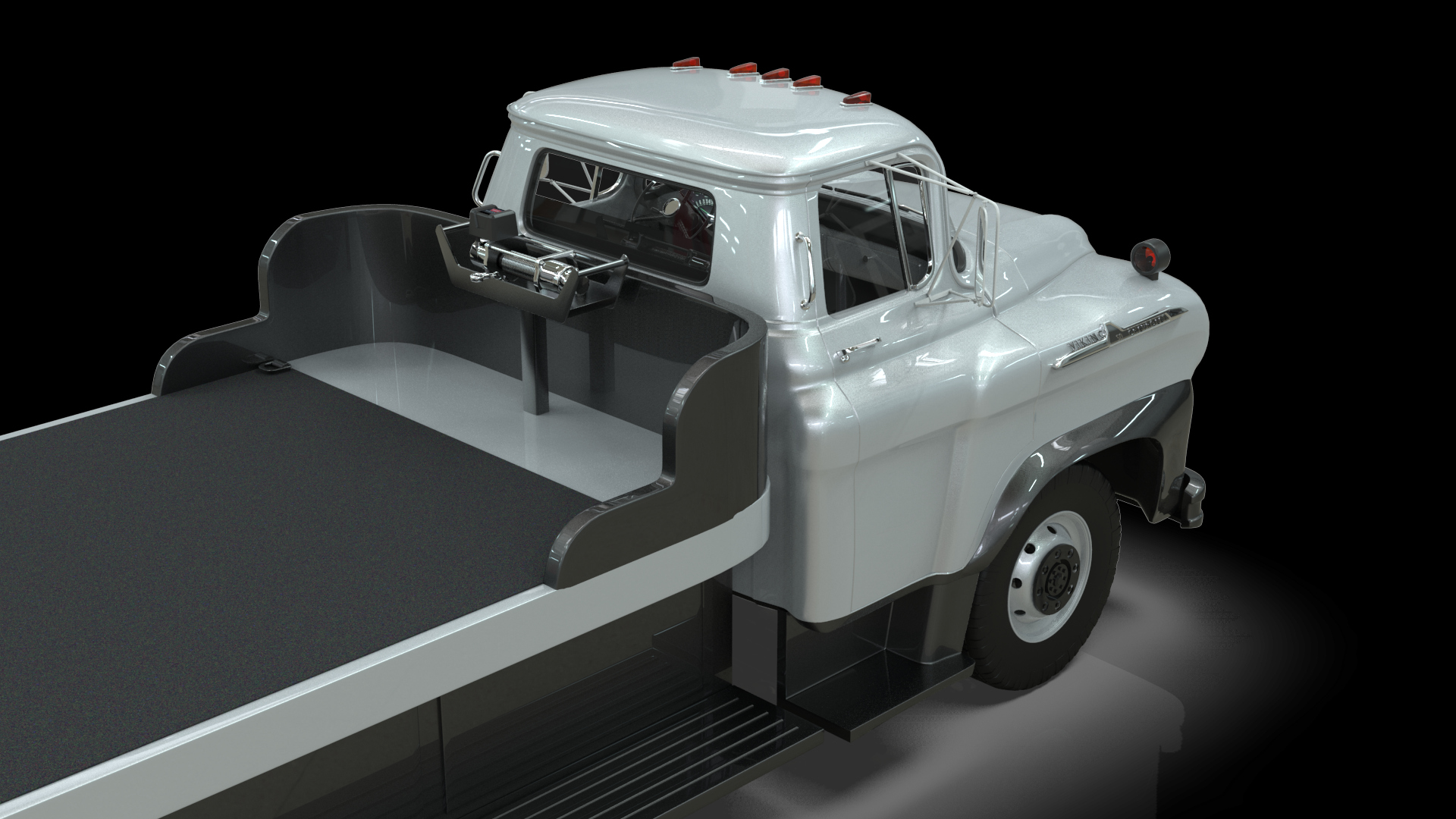 1958 Viking 50 Carcarrier Animated Platform 3D Model