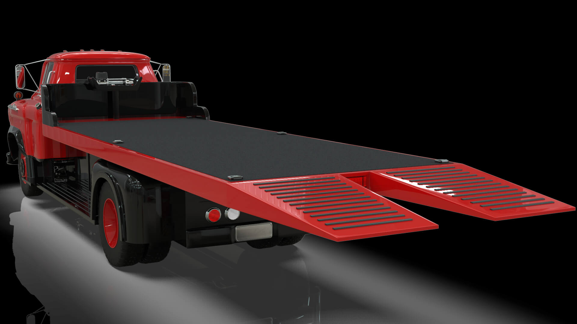 1958 Viking 50 Carcarrier Animated Platform 3D Model