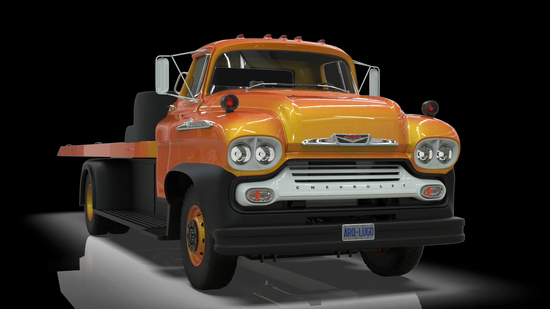 1958 Viking 50 Carcarrier Animated Platform 3D Model