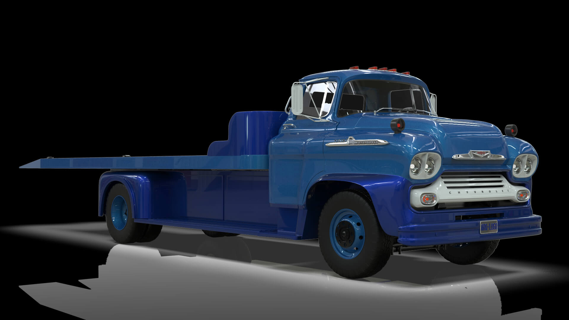 1958 Viking 50 Carcarrier Animated Platform 3D Model